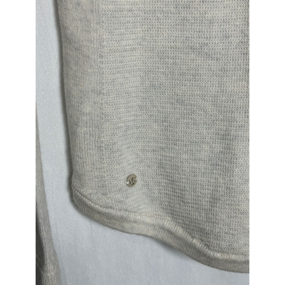Lululemon Sit in Lotus Sweater Cashmere Blend‎ Beige Heathered Tan Crewneck - Picture 6 of 6